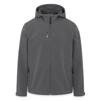 Mops Welpe im Ei - Niedliches Hund Design - Recycelte Männer Softshell-Jacke von Stanley/Stella - Anthrazit - Vorne - AI Model Male 185 light (185cm)