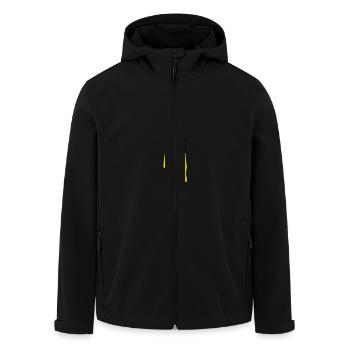 Tropf Pinsel - Recycelte Männer Softshell-Jacke von Stanley/Stella - Schwarz - Vorne - AI Model Male 185 light (185cm)