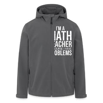 Je suis professeur de mathématiques - Veste softshell homme en polyester recyclé Stanley/Stella - charbon - Devant - AI Model Male 185 light (185cm)