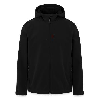 3 JAHRE. 3. JUBILÄUM. GEBURTSTAG 3 JAHRE. DREI - Recycelte Männer Softshell-Jacke von Stanley/Stella - Schwarz - Vorne - AI Model Male 185 light (185cm)