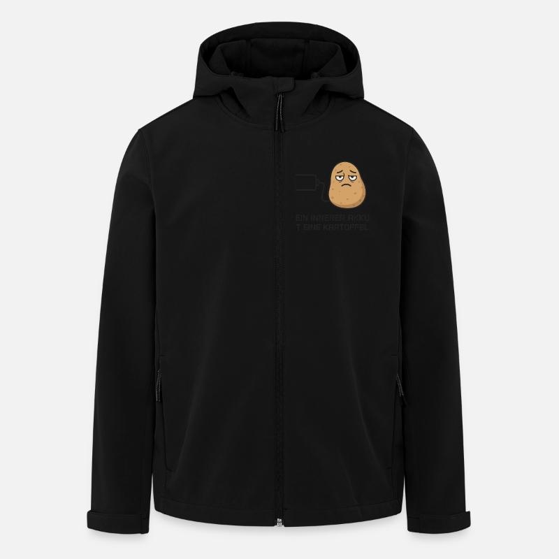 Kartoffel Energie - Recycelte Männer Softshell-Jacke von Stanley/Stella - Schwarz