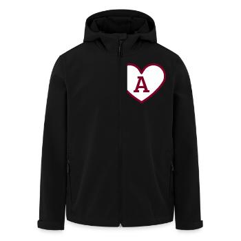 Brief an das Herz Sport trendiges Burgund - Geschenkidee - Recycelte Männer Softshell-Jacke von Stanley/Stella - Schwarz - Vorne - AI Model Male 185 light (185cm)