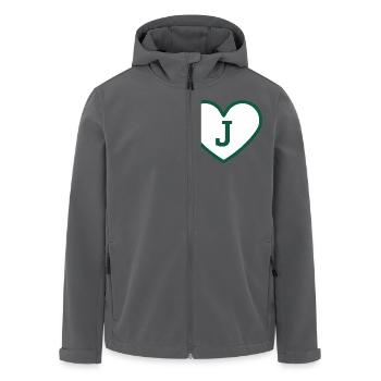 Buchstabe j Herz Sport Trend grün - Geschenkidee - Recycelte Männer Softshell-Jacke von Stanley/Stella - Schwarz - Vorne - AI Model Male 185 light (185cm)