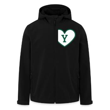 Letter y heart sport trend green - gift idea - Men’s Recycled Softshell Jacket by Stanley/Stella - black - Front - AI Model Male 185 light (185cm)