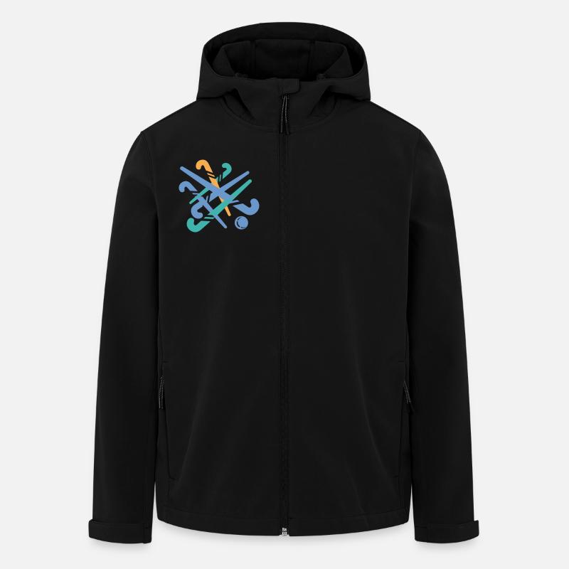 Hockeyschläger - Recycelte Männer Softshell-Jacke von Stanley/Stella - Schwarz