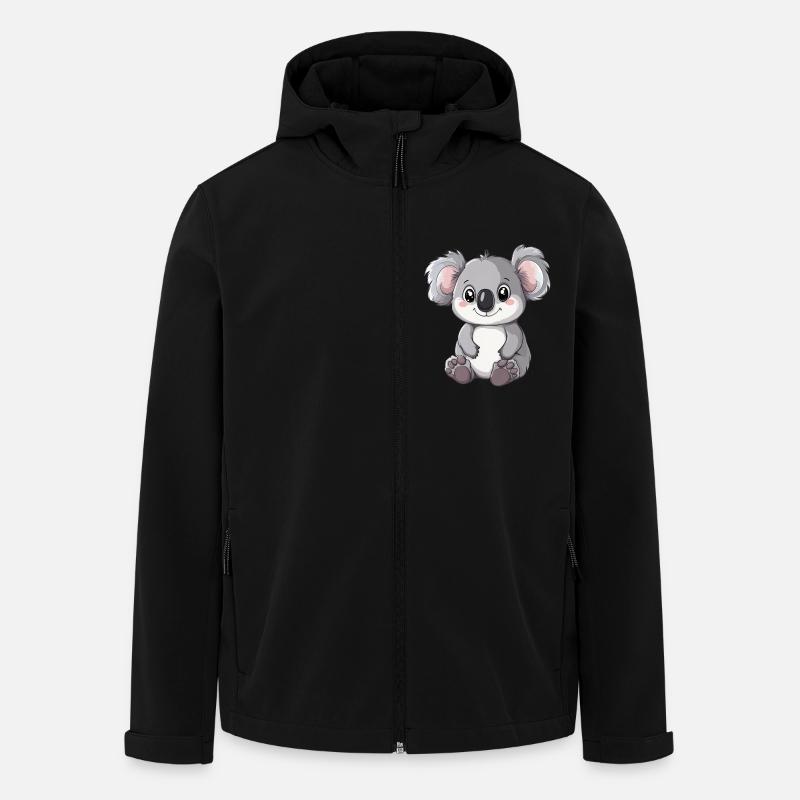 Mignon bébé koala - Veste softshell homme en polyester recyclé Stanley/Stella - noir