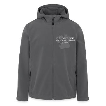 Ich arbeitehart, damit mein Hund besser leben kann - Recycelte Männer Softshell-Jacke von Stanley/Stella - Schwarz - Vorne - AI Model Male 185 light (185cm)
