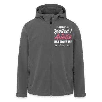 Im Not Spoiled My Auntie Just Loves Me a Team Kids - Veste softshell homme en polyester recyclé Stanley/Stella - charbon - Devant - AI Model Male 185 light (185cm)