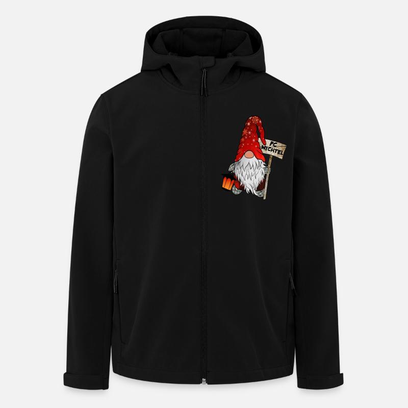 PC Wichtel Weihnachtsgnom - Recycelte Männer Softshell-Jacke von Stanley/Stella - Schwarz