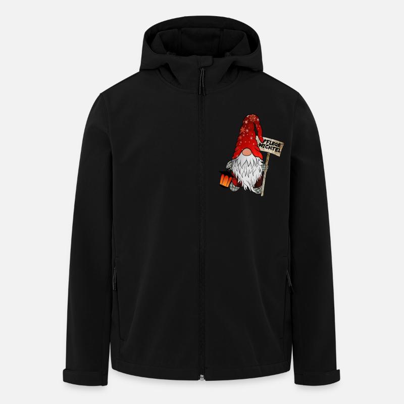 Gnome de Noël de soin - Veste softshell homme en polyester recyclé Stanley/Stella - noir