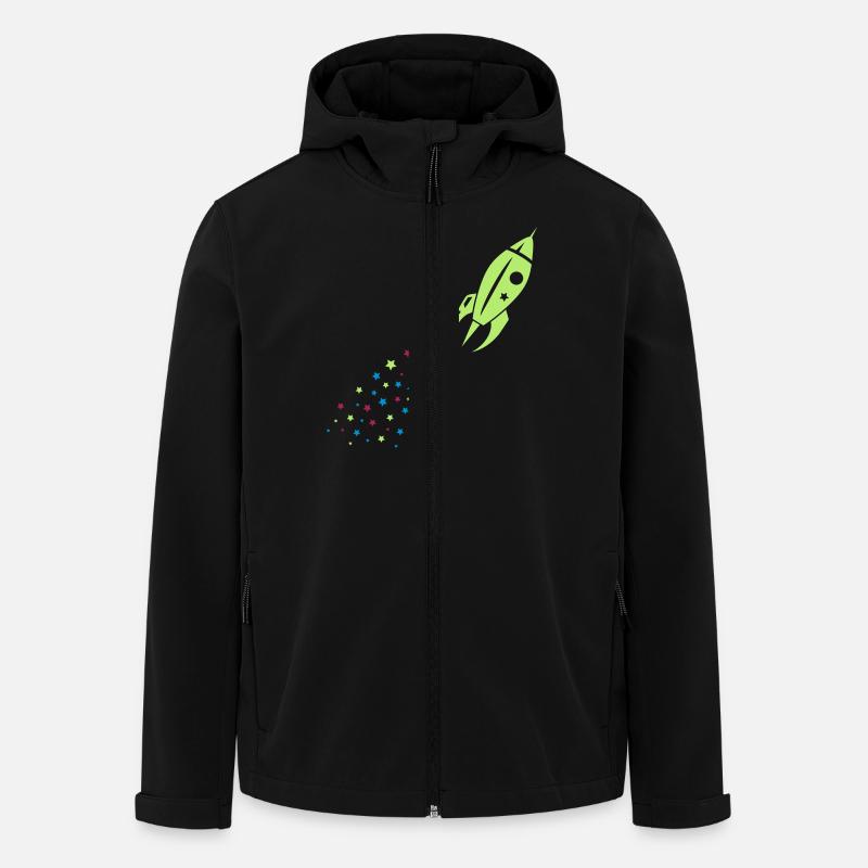 Eine Rakete beim Abflug - Recycelte Männer Softshell-Jacke von Stanley/Stella - Schwarz