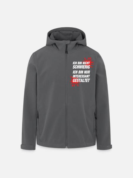 Ich Bin Nicht Schwierig - Recycelte Männer Softshell-Jacke von Stanley/Stella - Schwarz