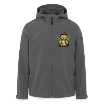 Graffiti Teddybär - Sprayer Streetart - Recycelte Männer Softshell-Jacke von Stanley/Stella - Schwarz - Vorne - AI Model Male 185 light (185cm)