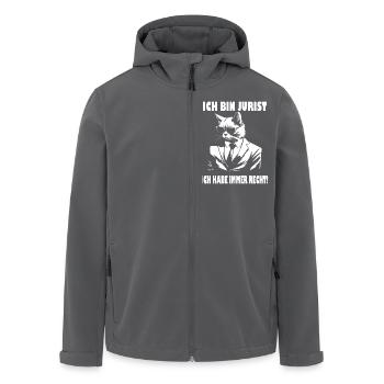 Ich Bin Jurist Ich Habe Immer Recht - Recycelte Männer Softshell-Jacke von Stanley/Stella - Schwarz - Vorne - AI Model Male 185 light (185cm)