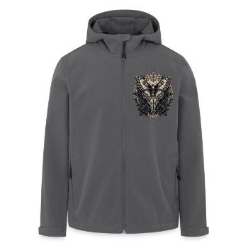 Motte mit schwarzen Rosen - Recycelte Männer Softshell-Jacke von Stanley/Stella - Schwarz - Vorne - AI Model Male 185 light (185cm)