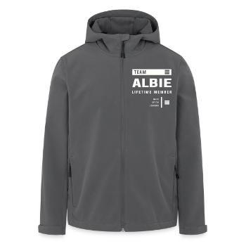 Membre à vie de l’équipe Albie Funny Name Albie - Veste softshell homme en polyester recyclé Stanley/Stella - noir - Devant - AI Model Male 185 light (185cm)