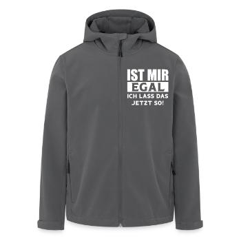 Ist mir Egal ich lass das jetzt so lustige Sprüche - Recycelte Männer Softshell-Jacke von Stanley/Stella - Schwarz - Vorne - AI Model Male 185 light (185cm)