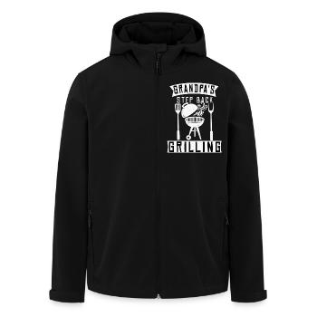 Grandpa Grandfather Barbecue Barbecue Season - Men’s Recycled Softshell Jacket by Stanley/Stella - black - Front - AI Model Male 185 light (185cm)