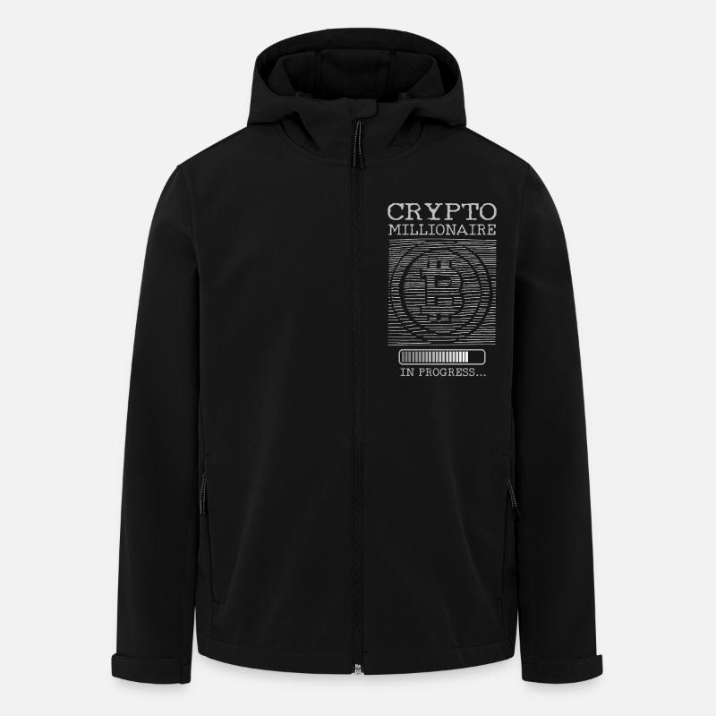 Crypto Millionaire in Progress - Men’s Recycled Softshell Jacket by Stanley/Stella - black