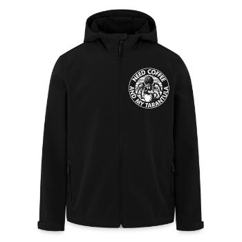 Besoin de café et de ma tarentule - Veste softshell homme en polyester recyclé Stanley/Stella - noir - Devant - AI Model Male 185 light (185cm)