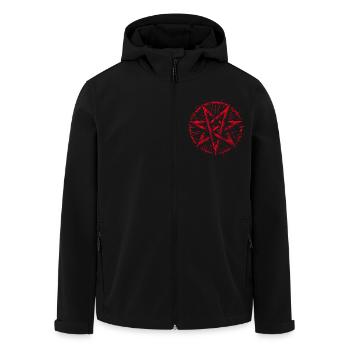 Pentagramme déchiré signe occulte - Veste softshell homme en polyester recyclé Stanley/Stella - noir - Devant - AI Model Male 185 light (185cm)