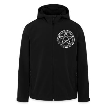 Pentagramme déchiré signe occulte - Veste softshell homme en polyester recyclé Stanley/Stella - noir - Devant - AI Model Male 185 light (185cm)