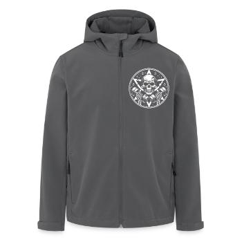 Entraînement de musculation avec haltère crâne et pentagramme - Veste softshell homme en polyester recyclé Stanley/Stella - charbon - Devant - AI Model Male 185 light (185cm)
