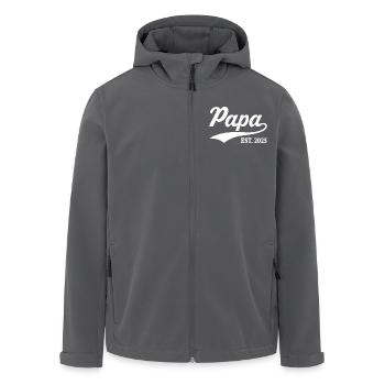 Papa Est. 2025 - Recycelte Männer Softshell-Jacke von Stanley/Stella - Anthrazit - Vorne - AI Model Male 185 light (185cm)