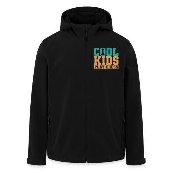 Schach Cool Kids Play Chess - Recycelte Männer Softshell-Jacke von Stanley/Stella - Schwarz - Vorne - AI Model Male 185 light (185cm)