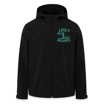 Life is all about Balance SUP Stand up Paddle - Recycelte Männer Softshell-Jacke von Stanley/Stella - Schwarz - Vorne - AI Model Male 185 light (185cm)