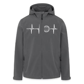 Mon cœur bat pour le volleyball ! - Veste softshell homme en polyester recyclé Stanley/Stella - noir - Devant - AI Model Male 185 light (185cm)