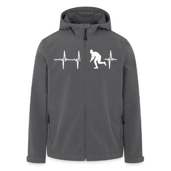 MON CŒUR BAT POUR LE HOCKEY ! - Veste softshell homme en polyester recyclé Stanley/Stella - noir - Devant - AI Model Male 185 light (185cm)