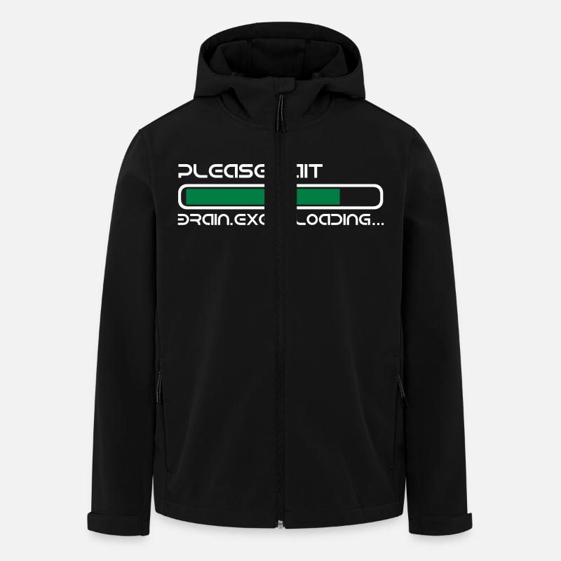 BRAIN IS LOADING - Veste softshell homme en polyester recyclé Stanley/Stella - noir