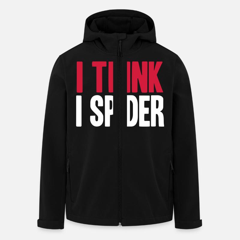I THINK I SPIDER (DENGLISCH) - Veste softshell homme en polyester recyclé Stanley/Stella - noir