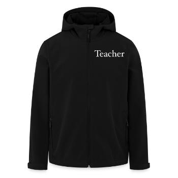 Lehrer - Recycelte Männer Softshell-Jacke von Stanley/Stella - Schwarz - Vorne - AI Model Male 185 light (185cm)