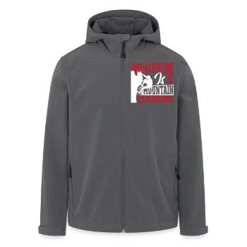 Ma bouée de sauvetage, c’est l’alpinisme, les aventures de randonnée - Veste softshell homme en polyester recyclé Stanley/Stella - noir - Devant - AI Model Male 185 light (185cm)