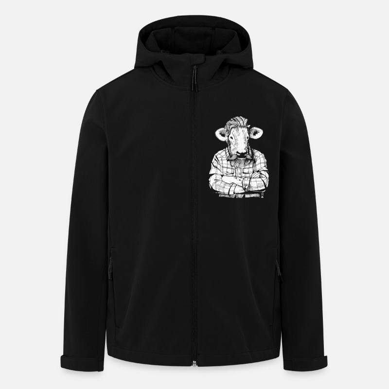 Mister Beef (white version) - Men’s Recycled Softshell Jacket by Stanley/Stella - black