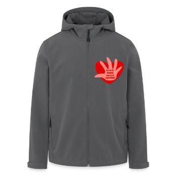Botschaft zum Valentinstag - Recycelte Männer Softshell-Jacke von Stanley/Stella - Schwarz - Vorne - AI Model Male 185 light (185cm)