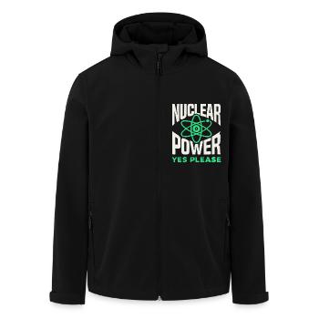 Énergie nucléaire s’il vous plaît - Pour l’énergie propre - Veste softshell homme en polyester recyclé Stanley/Stella - noir - Devant - AI Model Male 185 light (185cm)