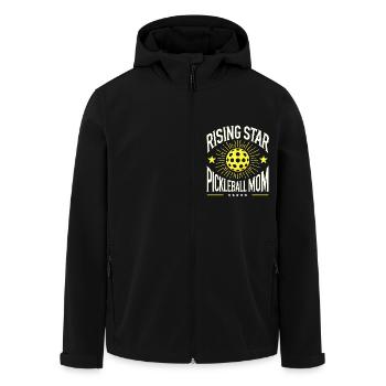 Maman du pickleball d’une étoile montante - Veste softshell homme en polyester recyclé Stanley/Stella - noir - Devant - AI Model Male 185 light (185cm)