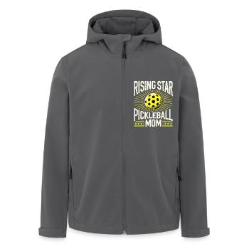 Maman du pickleball d’une étoile montante - Veste softshell homme en polyester recyclé Stanley/Stella - noir - Devant - AI Model Male 185 light (185cm)