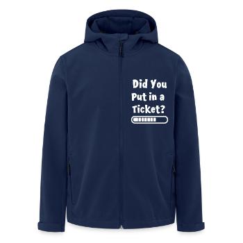 Avez-vous créé un billet ? Mème informatique drôle - Veste softshell homme en polyester recyclé Stanley/Stella - marine - Devant - AI Model Male 185 light (185cm)