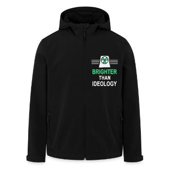 Brighter Than Ideology - Yes to Nuclear Power - Men’s Recycled Softshell Jacket by Stanley/Stella - black - Front - AI Model Male 185 light (185cm)