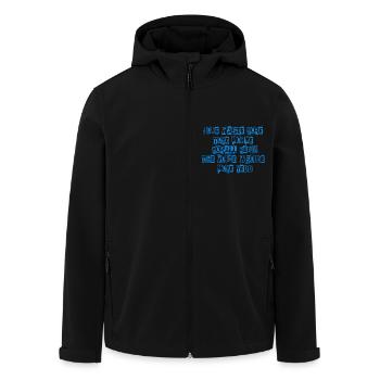 JONE WASTE YORE TOYE MONME YORALL REDIII THE VOICE - Recycelte Männer Softshell-Jacke von Stanley/Stella - Schwarz - Vorne - AI Model Male 185 light (185cm)