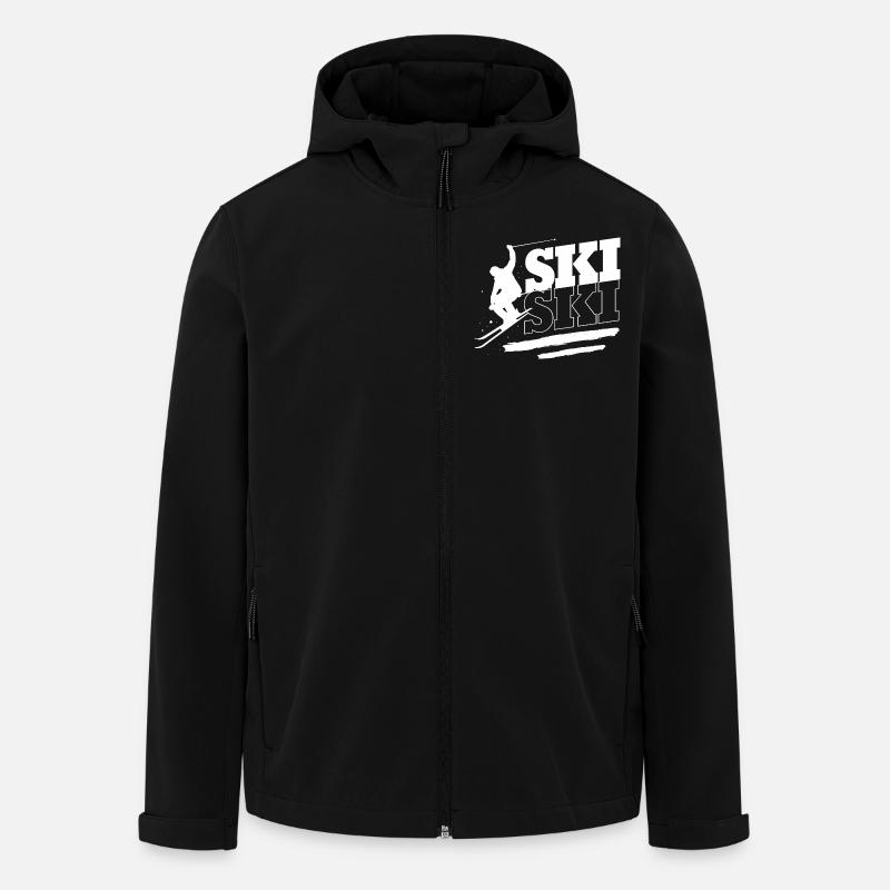 Séjour ski ski - Veste softshell homme en polyester recyclé Stanley/Stella - noir