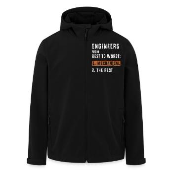 Mechanical Engineer - Men’s Recycled Softshell Jacket by Stanley/Stella - black - Front - AI Model Male 185 light (185cm)