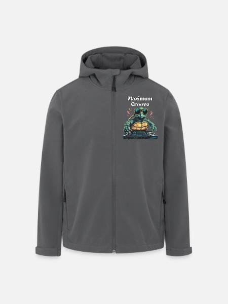 Maximum Groove - Cool DJ turtle - Men’s Recycled Softshell Jacket by Stanley/Stella - black