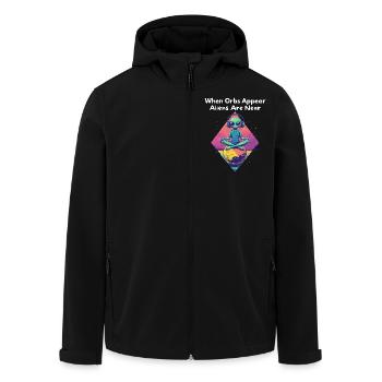 Quand les orbes apparaissent, les extraterrestres sont proches - Alien Design - Veste softshell homme en polyester recyclé Stanley/Stella - noir - Devant - AI Model Male 185 light (185cm)