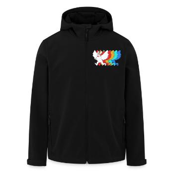 Mottenmann - Recycelte Männer Softshell-Jacke von Stanley/Stella - Schwarz - Vorne - AI Model Male 185 light (185cm)