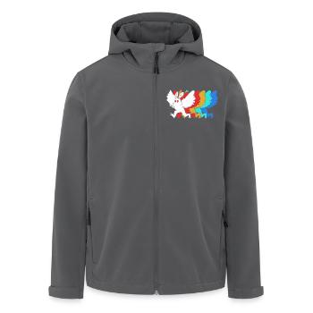 Mothman - Men’s Recycled Softshell Jacket by Stanley/Stella - anthracite - Front - AI Model Male 185 light (185cm)